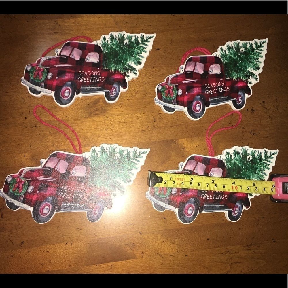 RED Truck Christmas ornaments